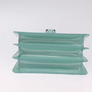 BVLGARI Serpenti Forever Top Handle Bag Patent Leather 2way Green Auth ka7108M-13