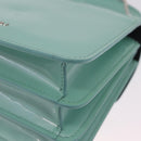 BVLGARI Serpenti Forever Top Handle Bag Patent Leather 2way Green Auth ka7108M-17