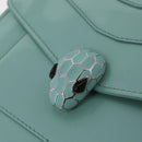 BVLGARI Serpenti Forever Top Handle Bag Patent Leather 2way Green Auth ka7108M-19