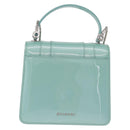 BVLGARI Serpenti Forever Top Handle Bag Patent Leather 2way Green Auth ka7108M-3