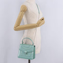 BVLGARI Serpenti Forever Top Handle Bag Patent Leather 2way Green Auth ka7108M-38