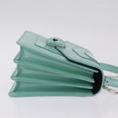 BVLGARI Serpenti Forever Top Handle Bag Patent Leather 2way Green Auth ka7108M-4