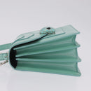 BVLGARI Serpenti Forever Top Handle Bag Patent Leather 2way Green Auth ka7108M-5