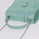 BVLGARI Serpenti Forever Top Handle Bag Patent Leather 2way Green Auth ka7108M-6
