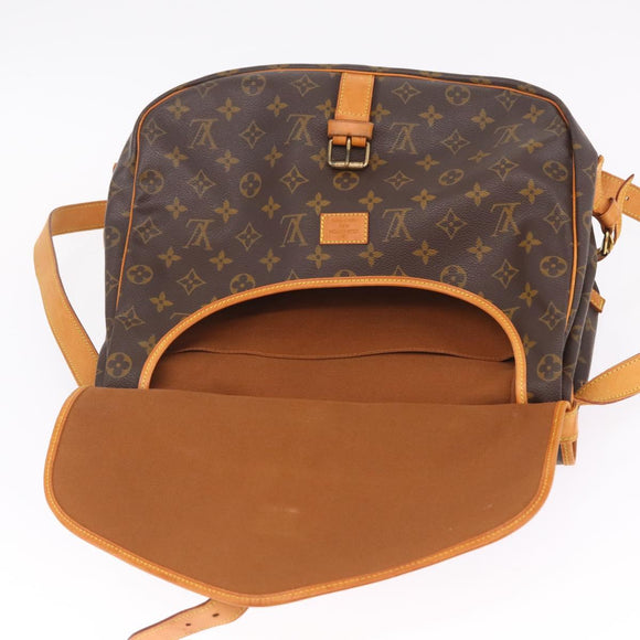 LOUIS VUITTON Monogram Saumur 35 Shoulder Bag M42254 LV Auth ka7109A