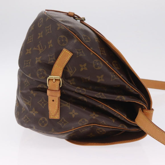 LOUIS VUITTON Monogram Saumur 35 Shoulder Bag M42254 LV Auth ka7109A