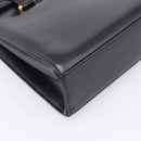 GIVENCHY Hand Bag Leather Black Gold Auth ka7111-11