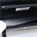 GIVENCHY Hand Bag Leather Black Gold Auth ka7111-16