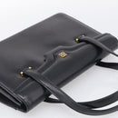 GIVENCHY Hand Bag Leather Black Gold Auth ka7111-6