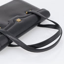 GIVENCHY Hand Bag Leather Black Gold Auth ka7111-7