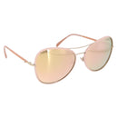 CHANEL Sunglasses Plastic Pink Gold CC Auth ka7113-1