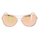 CHANEL Sunglasses Plastic Pink Gold CC Auth ka7113-2