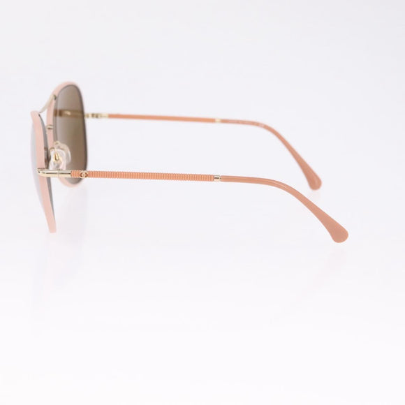 CHANEL Sunglasses Plastic Pink Gold CC Auth ka7113