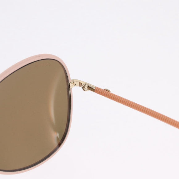 CHANEL Sunglasses Plastic Pink Gold CC Auth ka7113