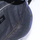 FENDI Zucca Canvas Waist Bag Leather Blue Silver Auth ka7114-21
