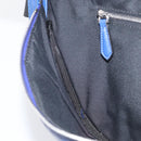 FENDI Zucca Canvas Waist Bag Leather Blue Silver Auth ka7114-22