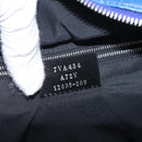 FENDI Zucca Canvas Waist Bag Leather Blue Silver Auth ka7114-25