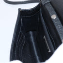 Miu Miu Madras Shoulder Bag Leather Black Silver Auth ka7115M-20