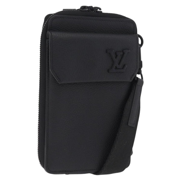 LOUIS VUITTON Aerogram Phone Pouch Shoulder Bag Leather M57089 LV Auth ka7116V