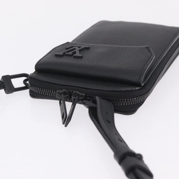 LOUIS VUITTON Aerogram Phone Pouch Shoulder Bag Leather M57089 LV Auth ka7116V