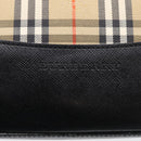 BURBERRY Nova Check Hand Bag Canvas Beige Gold Auth ka7117-15