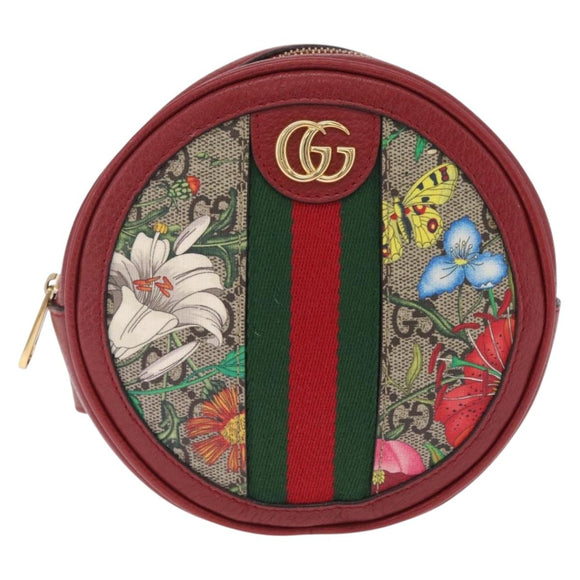 GUCCI GG Supreme Ophidia Web Sherry Line Backpack PVC Beige 598661 Auth ka7119M
