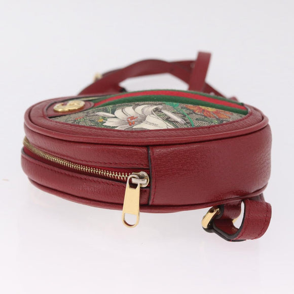 GUCCI GG Supreme Ophidia Web Sherry Line Backpack PVC Beige 598661 Auth ka7119M