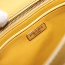 PRADA Hand Bag Safiano Leather 2way Yellow Gold Auth ka7120-23