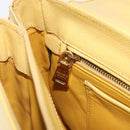 PRADA Hand Bag Safiano Leather 2way Yellow Gold Auth ka7120-27