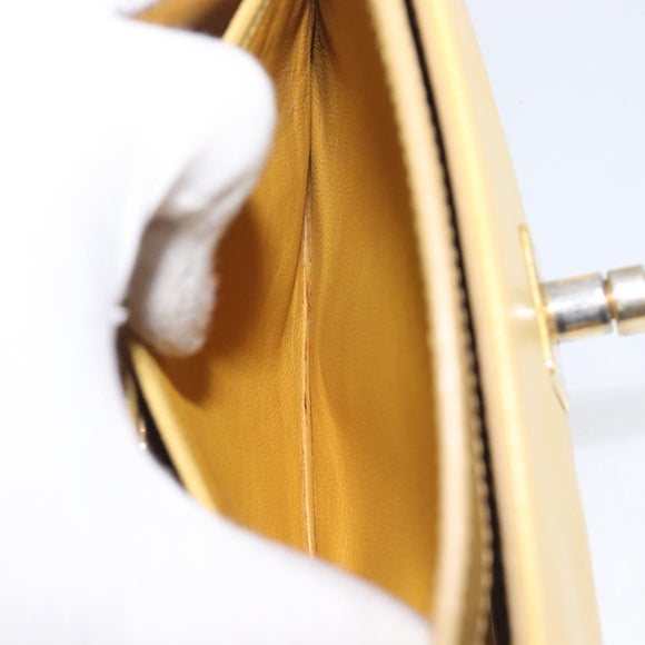 PRADA Hand Bag Safiano Leather 2way Yellow Gold Auth ka7120