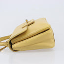 PRADA Hand Bag Safiano Leather 2way Yellow Gold Auth ka7120-5