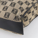 LOEWE Anagram Tote Bag Canvas Beige Silver Auth ka7122-10
