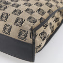 LOEWE Anagram Tote Bag Canvas Beige Silver Auth ka7122-12