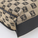 LOEWE Anagram Tote Bag Canvas Beige Silver Auth ka7122-13