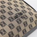 LOEWE Anagram Tote Bag Canvas Beige Silver Auth ka7122-14