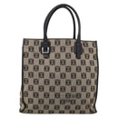 LOEWE Anagram Tote Bag Canvas Beige Silver Auth ka7122-2