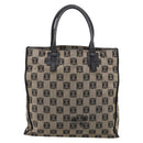 LOEWE Anagram Tote Bag Canvas Beige Silver Auth ka7122-3