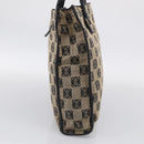 LOEWE Anagram Tote Bag Canvas Beige Silver Auth ka7122-4