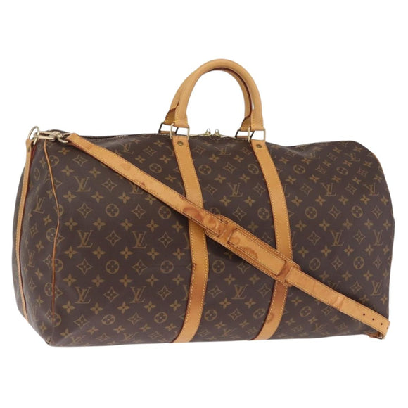 LOUIS VUITTON Monogram Keepall Bandouliere55 Boston Bag M41414 LV Auth ka7123