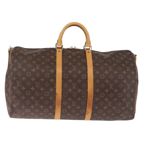 LOUIS VUITTON Monogram Keepall Bandouliere55 Boston Bag M41414 LV Auth ka7123