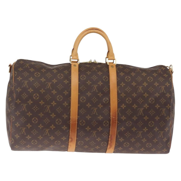 LOUIS VUITTON Monogram Keepall Bandouliere55 Boston Bag M41414 LV Auth ka7123