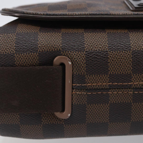 LOUIS VUITTON Damier Ebene Brooklyn MM Shoulder Bag N51211 LV Auth ka7126