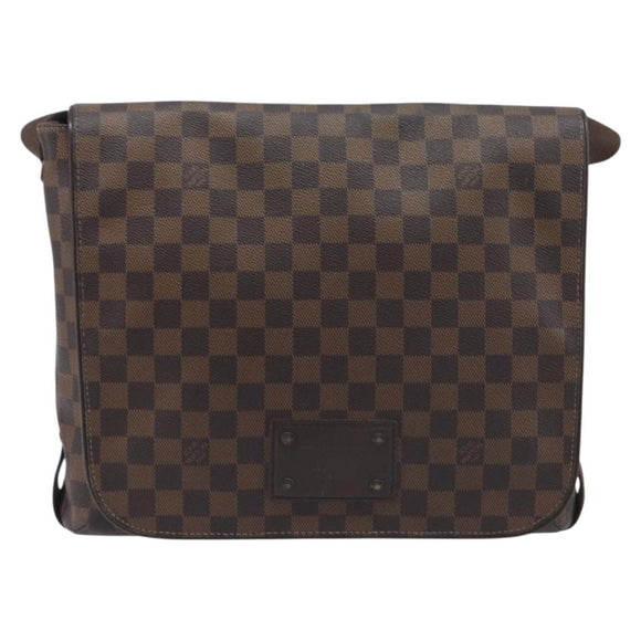 LOUIS VUITTON Damier Ebene Brooklyn MM Shoulder Bag N51211 LV Auth ka7126