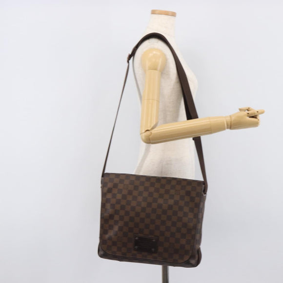 LOUIS VUITTON Damier Ebene Brooklyn MM Shoulder Bag N51211 LV Auth ka7126