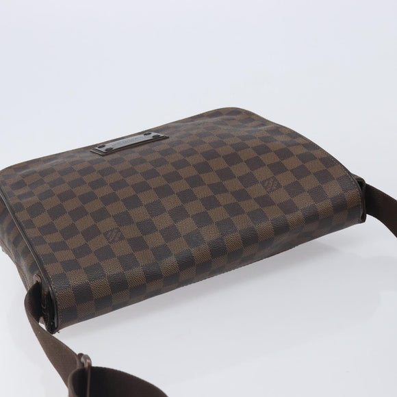 LOUIS VUITTON Damier Ebene Brooklyn MM Shoulder Bag N51211 LV Auth ka7126