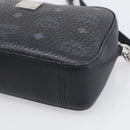 MCM Vicetos Logogram Shoulder Bag PVC Leather Black Silver Auth ka7130-10