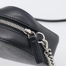 MCM Vicetos Logogram Shoulder Bag PVC Leather Black Silver Auth ka7130-14