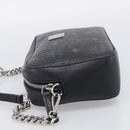 MCM Vicetos Logogram Shoulder Bag PVC Leather Black Silver Auth ka7130-4