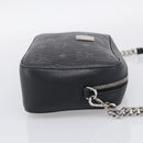 MCM Vicetos Logogram Shoulder Bag PVC Leather Black Silver Auth ka7130-5
