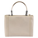Christian Dior Maris Pearl Hand Bag Patent Leather 2way Beige Silver Auth ka7131-3